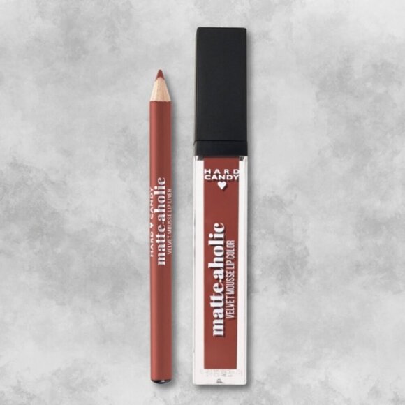 Hard Candy Matte-aholic Velvet Mousse Lip Color & Liner 1523 Heather W OS BNIB - Picture 2 of 3